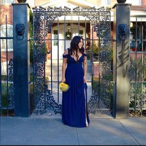 Variando Ocean Of Elegance Navy Blue Maxi Dress